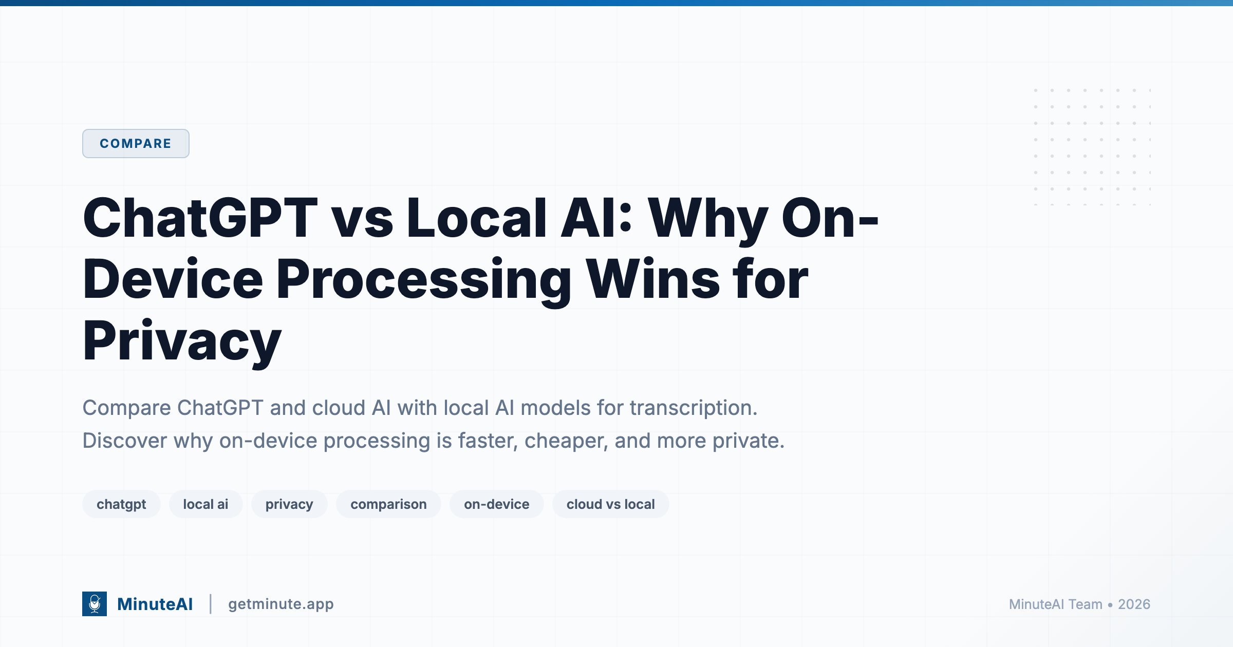 ChatGPT vs Local AI: Why On-Device Processing Wins for Privacy