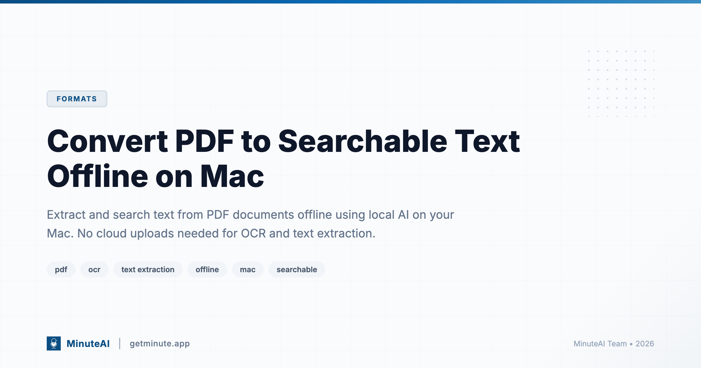Convert PDF to Searchable Text Offline on Mac