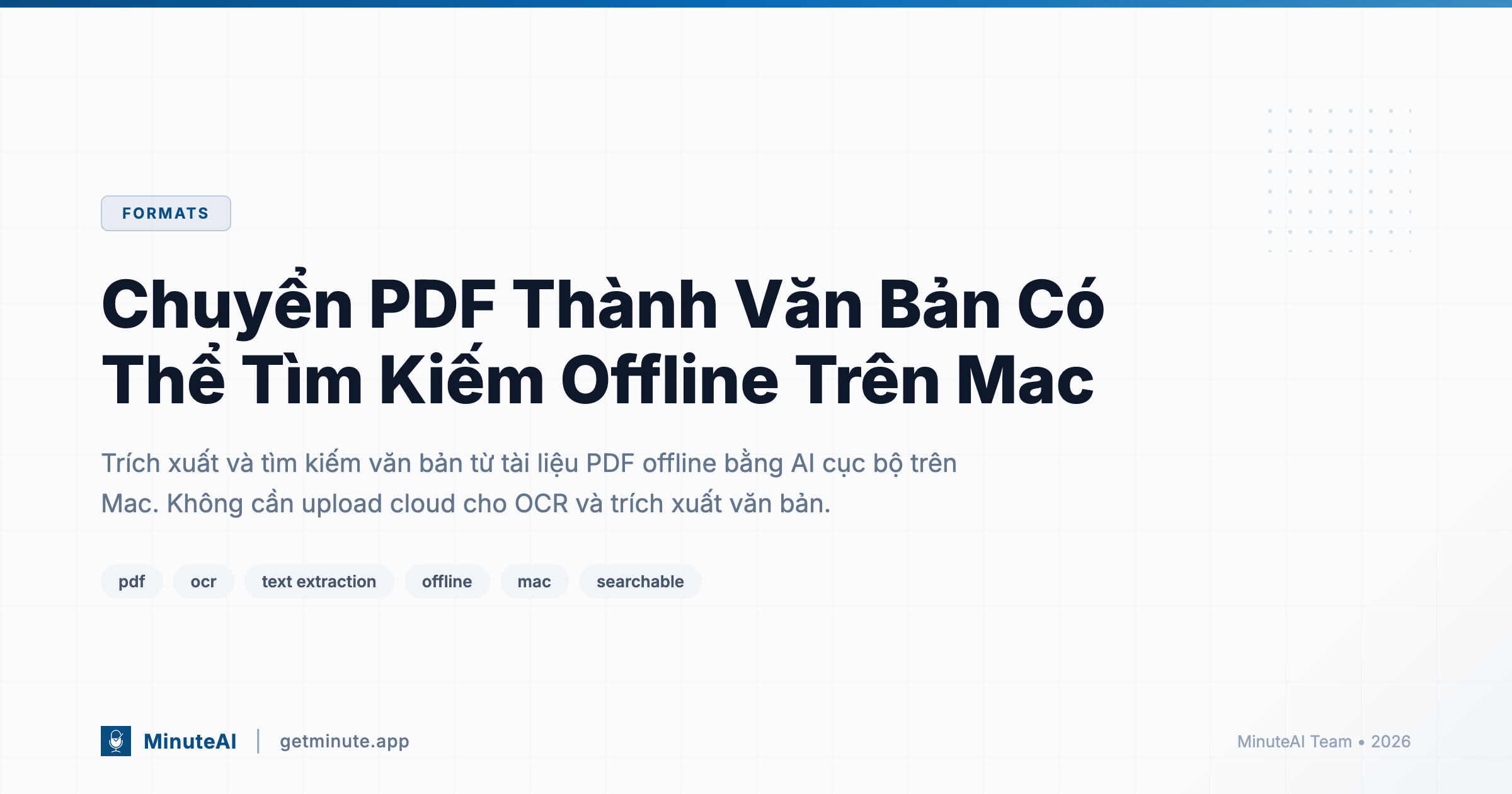 Chuyển PDF Thành Văn Bản Có Thể Tìm Kiếm Offline Trên Mac